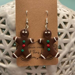 Gingerbread Christmas Dangle Earrings